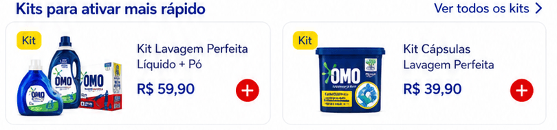 Kits OMO para ativar a rodada