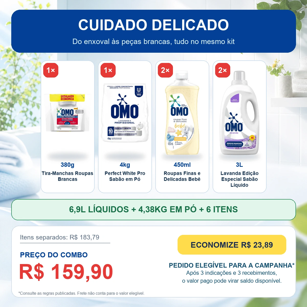 Kit OMO Cuidado Delicado