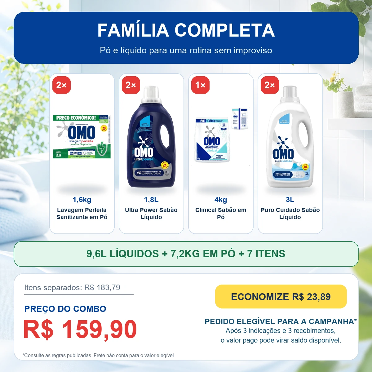 Kit OMO Família Completa