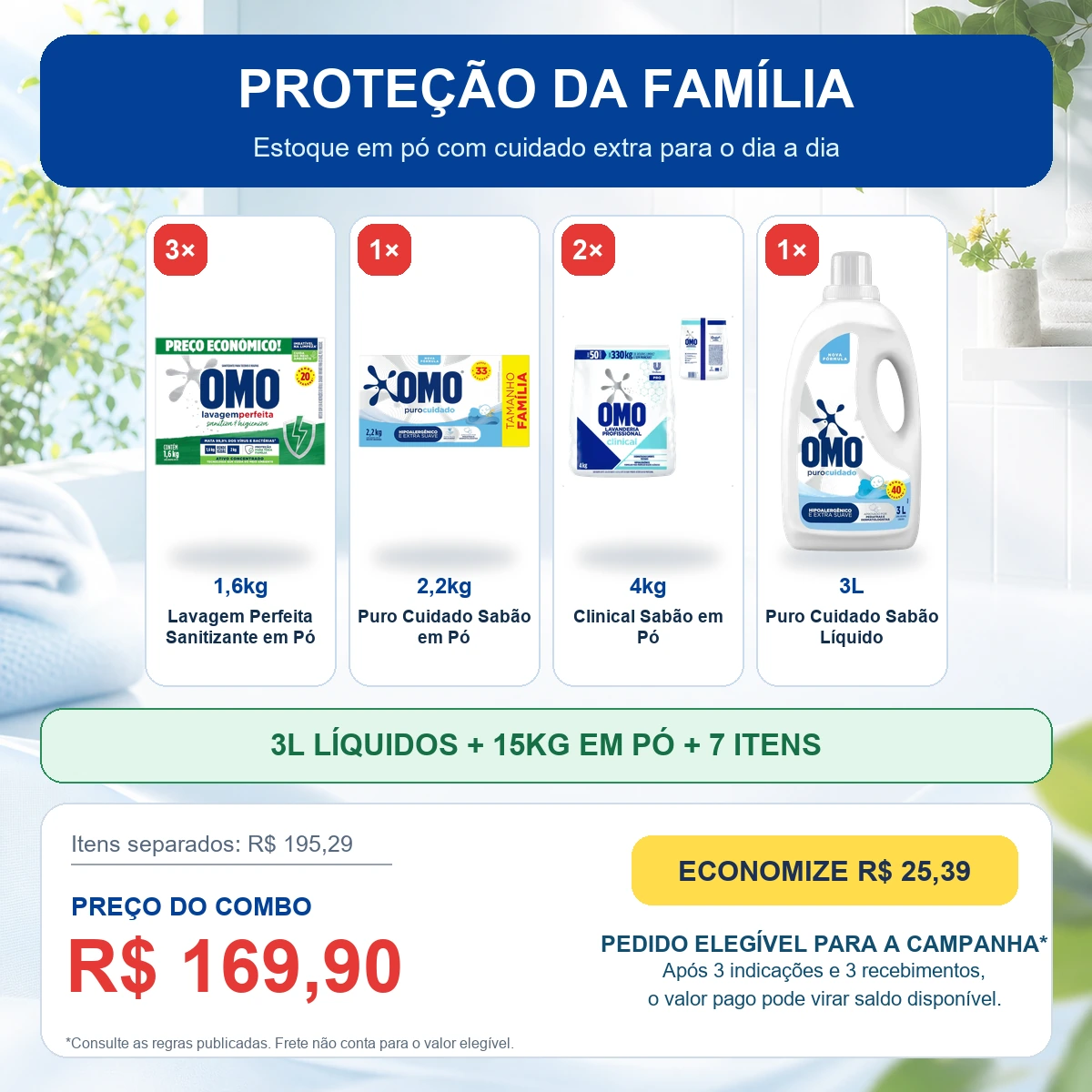 Kit OMO Proteção da Família